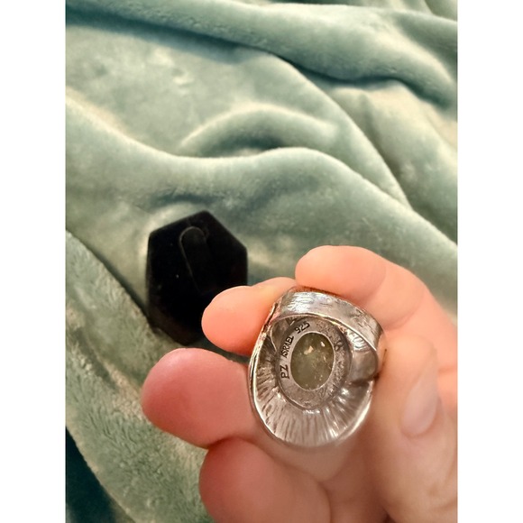 Or Paz Sterling Silver Israel Roman Glass Ring 7.5 - Picture 6 of 8